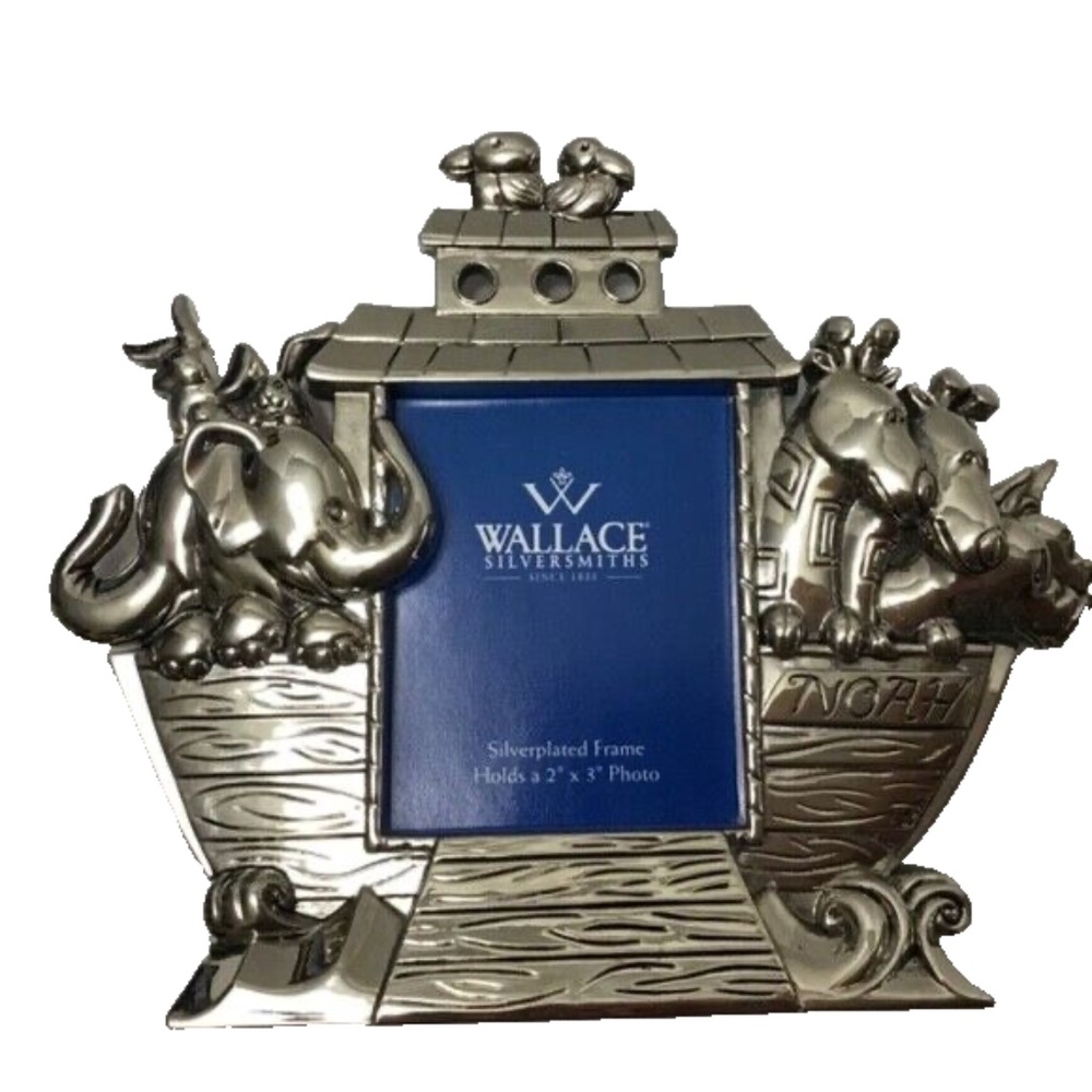 Nursery Wallace Silversmiths Silver plated Noah's Ark Photo Frame NIB Sealed